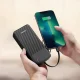 Dudao K11 Pro 20000mAh Powerbank with Built-in Cables, Black