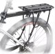Universal rear bicycle rack, aluminum, black