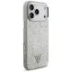 Guess Glitter Triangle Logo MagSafe Phone Case Cover iPhone 17 Pro Max - silver