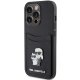 Чехол Karl Lagerfeld для iPhone 15 Pro Saffiano Cardslot Karl&Choupette, черный