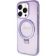 Guess iPhone 15 Pro Case Ring Stand MagSafe Script Logo Glitter, Purple
