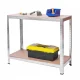 Plonos 470100 Metal Storage Shelving Unit 174 x 80 x 40 cm, Silver