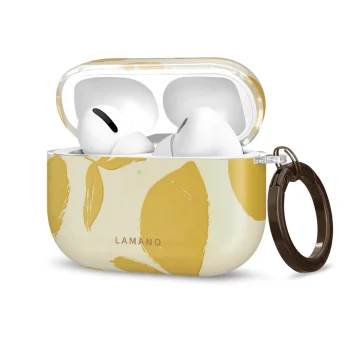 Earbuds Case Tech-Protect Lamano for Apple AirPods Pro 3, Yellow and White