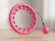 Adjustable Smart Hula Hoop with Weight and Massage Nodes, Pink