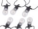 Garden String Light Garland with 15 LED Bulbs, Warm White, 15 m