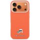 Karl Lagerfeld Karl & Choupette Head Pins Saffiano MagSafe Case for iPhone 17 Pro Max, Orange