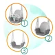 Ricokids 3-in-1 Elephant Toddler Bucket Swing, Grey-White