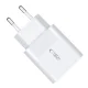 Tech-Protect C30W Wall Charger USB-C PD 30W / USB-A QC 3.0 - White