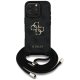 Guess 4G Big Logo Cord Stap Crossbody Phone Case Cover iPhone 16 Pro Max black