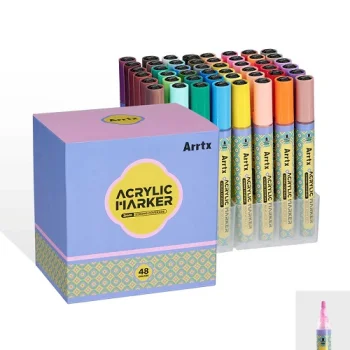 Acrylic Paint Marker Pens ARRTX, 48 Colours