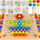 Educational Wooden Bead Mosaic Puzzle for Toddlers 22403