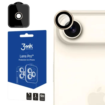 3mk Lens Protection Pro Tempered Glass for iPhone 17 Air, Gold