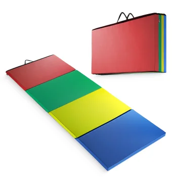 4FIZJO Folding Gymnastics Mat XL 240×120×5 cm, multicolour