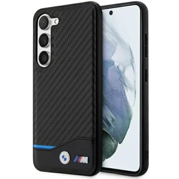 BMW Leather Carbon Case for Samsung Galaxy S23+ Black