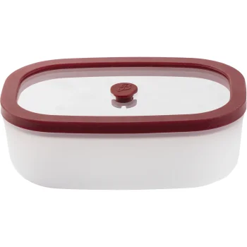 Berkel ICON Glass Vacuum Food Container 0.5L, White/Red