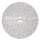Ruhhy Christmas Tree Skirt Mat with Silver Stars, 120cm, White