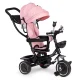 ECOTOYS 4-in-1 Toddler Tricycle with Rotating Seat and Push Handle, Pink