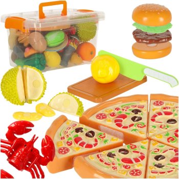 36-Piece Cutting Play Food Set with Velcro Fruits and Vegetables