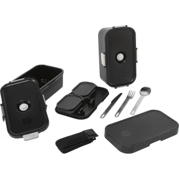 ZWILLING Fresh & Save Vacuum Lunch Box To Go with Cutlery 1.6L, Black
