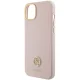 Guess Silicone Logo Strass 4G case for iPhone 15 - light pink