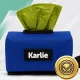 Karlie Dog Poop Bag Dispenser Pouch with Carabiner + 15 Bags, Blue