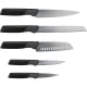 Joseph Joseph 10537 6-Piece Knife Block Set with Sharpener, Multicolour