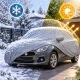 Waterproof Car Cover Tarpaulin PEVA, Size M (430 x 160 x 120 cm), Silver Grey