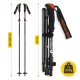 Folding Trekking and Nordic Walking Poles PRO+ MOUNTAIN GOAT 110-130 cm, Orange