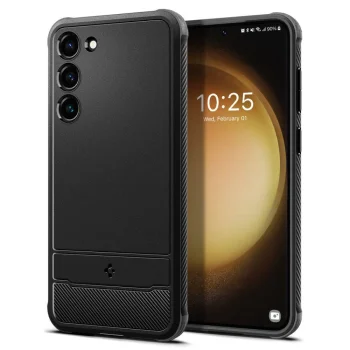 Spigen Rugged Armor Case for Samsung Galaxy S23, Matte Black