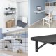 Maclean MC-876 Folding Wall Shelf Bracket, 50 kg, Black