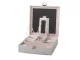 White Jewelry and Watch Box with Mirror, 25.5x25x8.5 cm