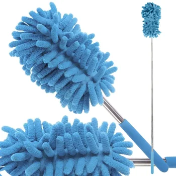 Telescopic Microfiber Duster, 25-75 cm, Blue