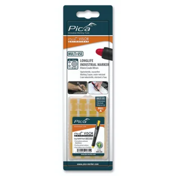 Pica VISOR permanent Replacement Refills, 10 x 85 mm, Yellow