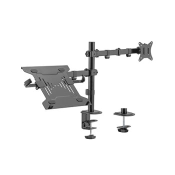 Monitora un klēpjdatora statīvs 17"-32" ekrāniem melns