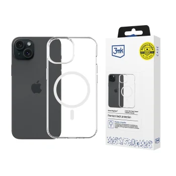 3mk Armor MagCase Phone Case for iPhone 15 Plus, Transparent