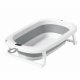Collapsible Baby Bathtub with Pillow Insert and Thermometer, Gray