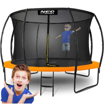 Neo-Sport NS-12C201 Garden Trampoline with Inner Net 374 cm (12ft), Orange