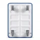 Humberg HM-506 Folding Platform Cart, White/Blue