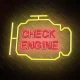 Neolia NNE21 CHECK ENGINE Plexi LED Neon Sign, Yellow-Red