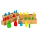 Wooden Montessori Cylinders and Weights, Colorful Educational Puzzle