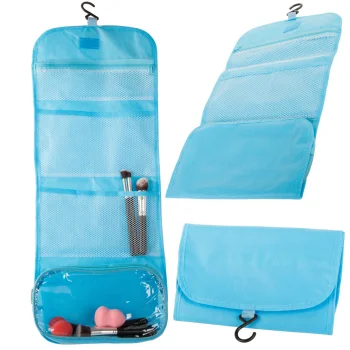 Hanging Travel Toiletry Bag Foldable Cosmetic Organizer with Hook