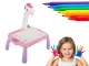 Kids Drawing Projector - Table with Markers, Pink