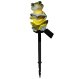 Solar garden LED lamp frog reading a book, warm white
