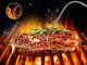 Digital Kitchen Meat Thermometer with Probe Black-Silver