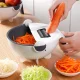 Multifunctional Vegetable Slicer with Bowl and Strainer AG693, White/Black