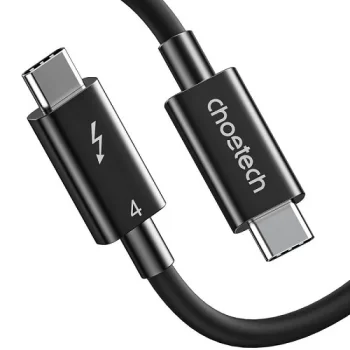 Choetech Thunderbolt 4 Cable USB-C to USB-C 40Gbps 100W 8K 60Hz 0.8m Black