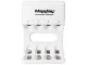 Maxday 704A2 AA/AAA Battery Charger with USB-C, 4 Slots, White