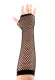 Long Fishnet Fingerless Gloves, Black