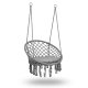 Sofotel BOHO Hanging Hammock Chair for Patio and Bedroom with Cushion, Gray