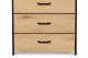 3 Drawer Dresser with Metal Frame for Bedroom Hallway, light wood